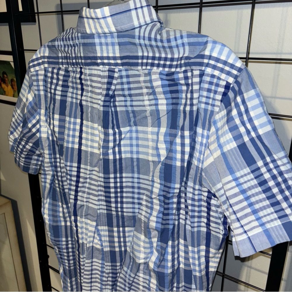 Polo by Ralph Lauren Blue and White Short Sleeve Button Down Shirt NWT - Picture 7 of 7